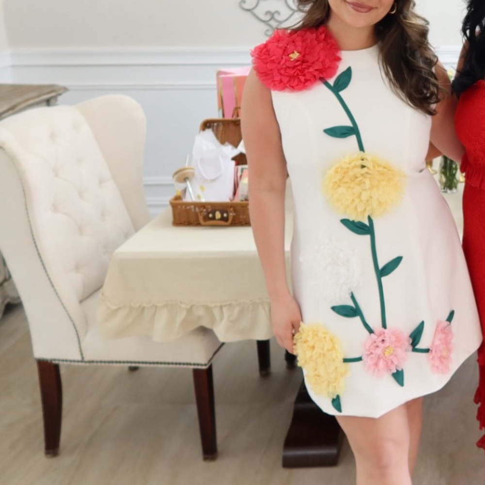 Elliatt White Dress with Colorful Floral Accents - Picture 2 of 2